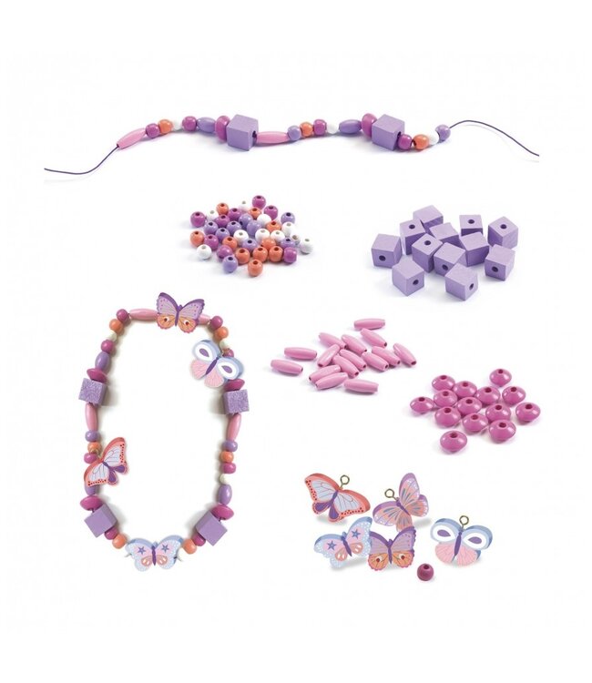 Djeco Houten Kralen Vlinders