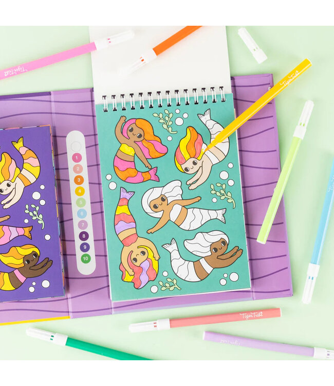 Tiger Tribe Colour by Numbers Mermaid & Friends