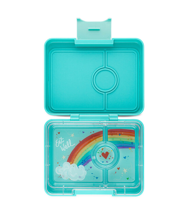 Yumbox Snackbox Rainbow Aqua