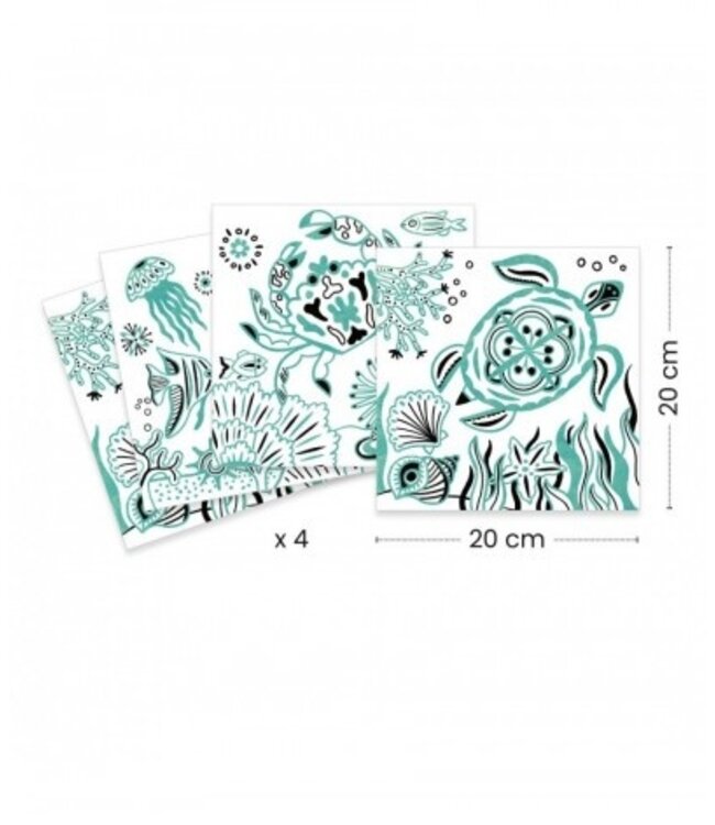 Djeco Glanzende Kleurplaat Zee