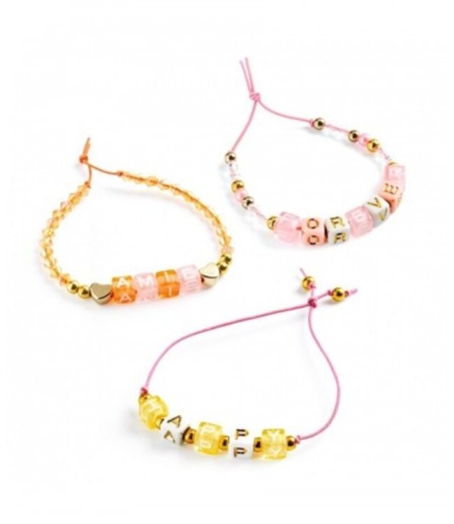 Djeco Alfabet Kralen Geel