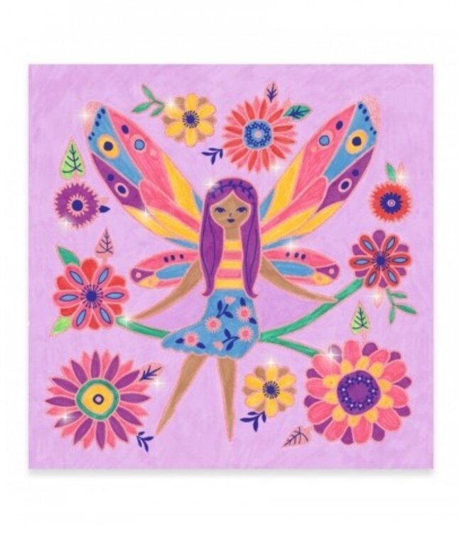 Djeco GGlanzende Kleurplaat Fee