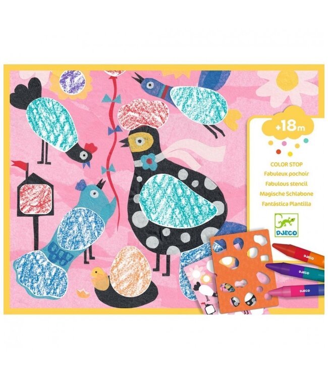 Djeco Sjabloon Tekenen Vogels