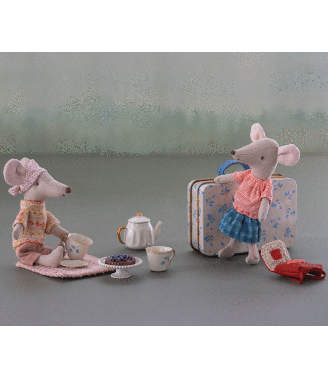 Maileg Middagtraktatie Muis Blauwe Madelaine