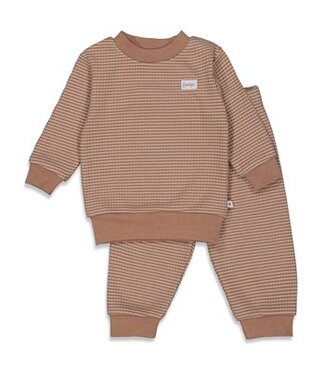 Feetje Feetje Wafelpyjama - Bruin