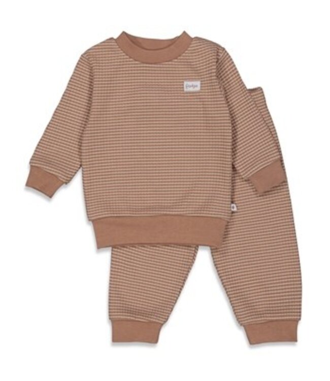 Feetje Feetje Wafelpyjama - Bruin
