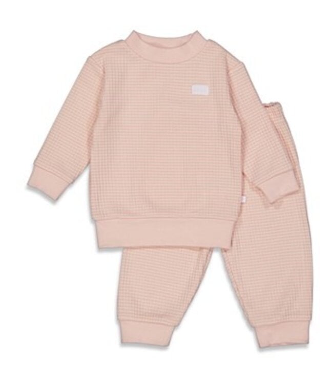 Feetje Feetje Wafelpyjama - Old Pink