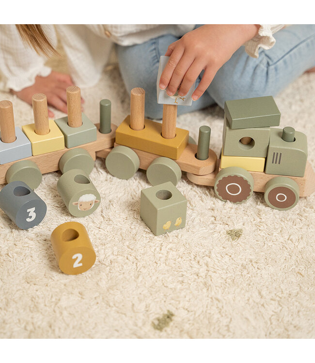 Little Dutch Blokkentrein Tractor