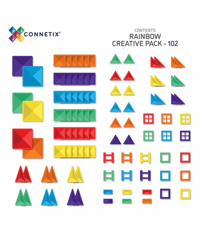 Connetix 102-delig Regenboog Pack