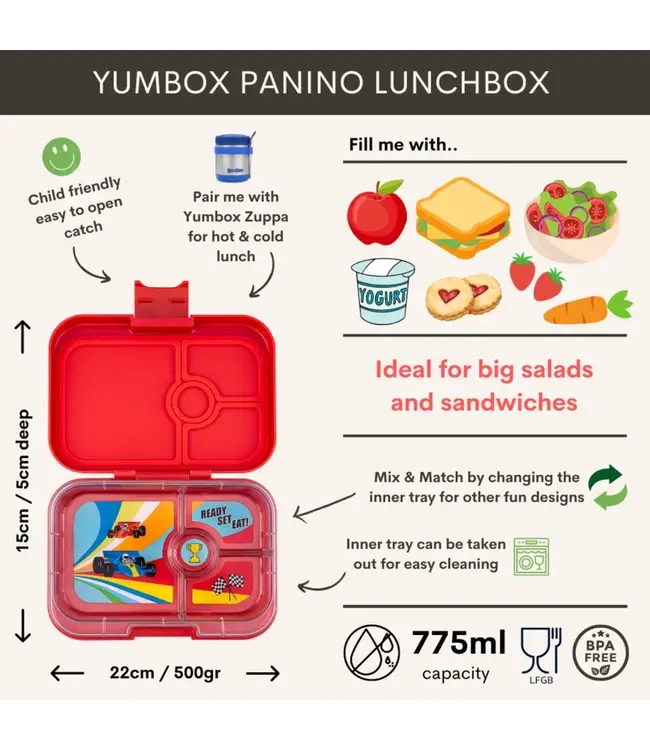 Yumbox Panino Roar Red Race