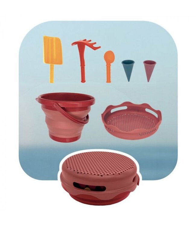 CompacToys 7 in 1 Strandset Rood
