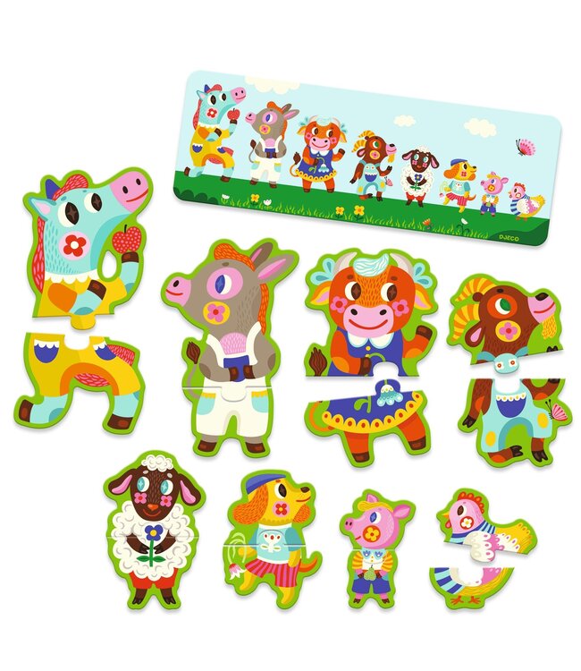 Djeco Puzzel Groot & Klein Boerderij-16