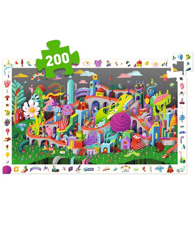 Djeco Observatie Puzzel  Gekke Stad-200