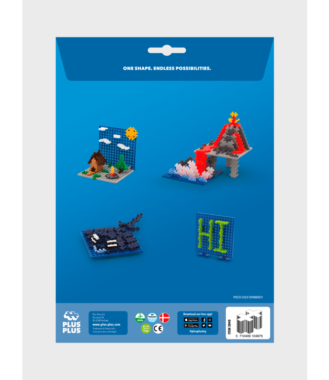 Plus-Plus Basisplaat Blauw/Grijs