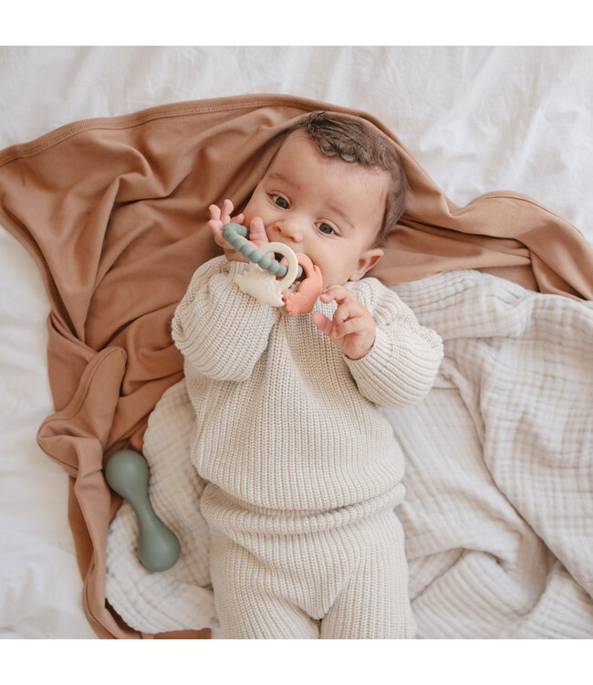 Mushie Bijtring sleutelbos - Dino