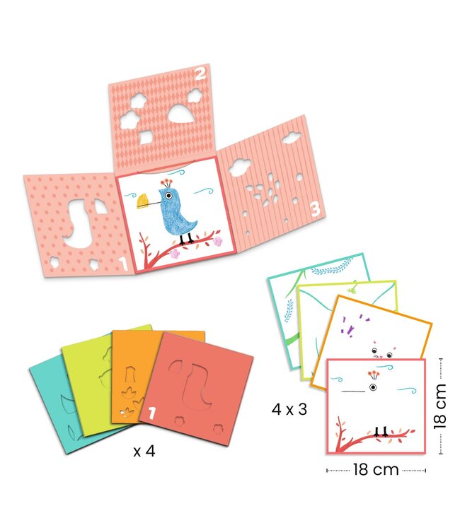 Djeco Sjabloon Tekenen  Wilde dieren