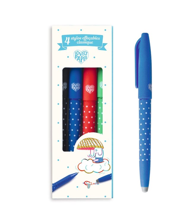 Djeco 4 Klassieke Uitwisbare Pennen