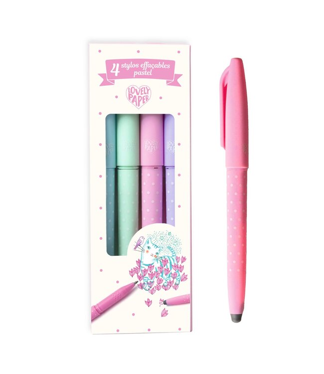Djeco 4 Pastel Uitwisbare Pennen