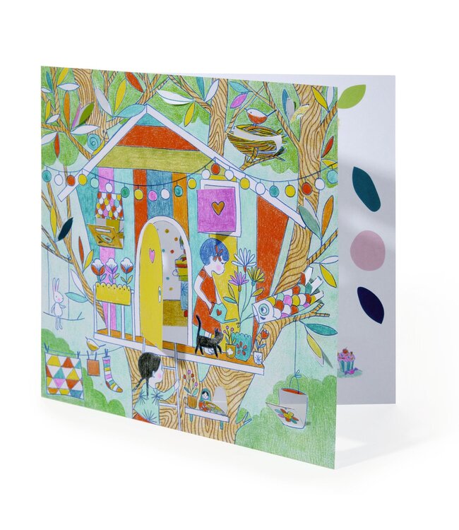 Djeco Kleurplaat De Hutten van Nina