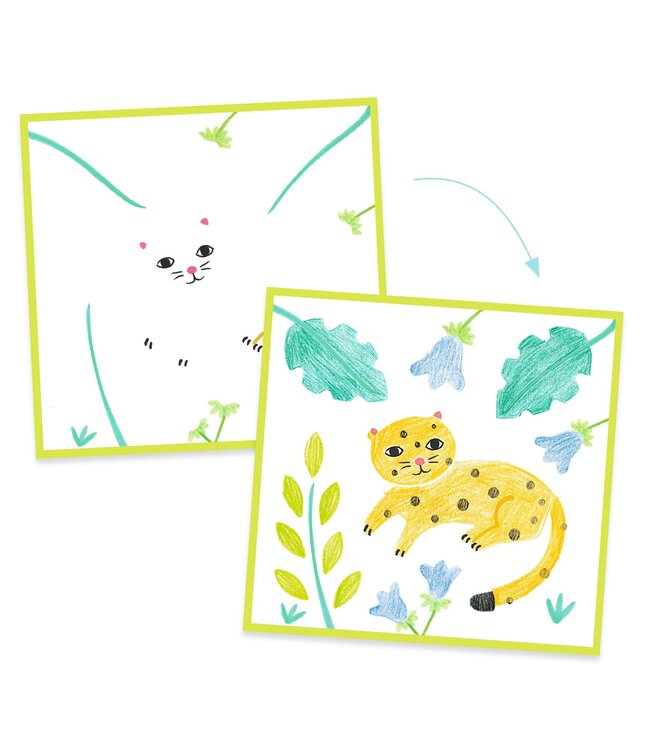 Djeco Sjabloon Tekenen  Wilde dieren