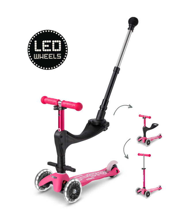 Micro-Step 3 in 1 Push LED Roze