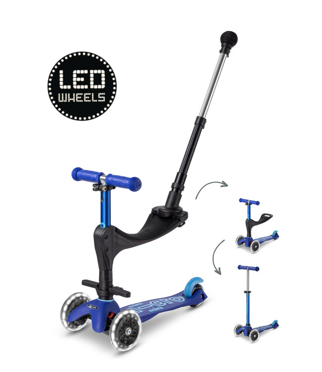Micro-Step 3 in 1 Push LED Blauw