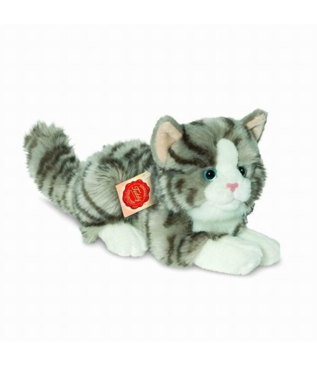 Hermann Teddy Kat Grijs Liggend