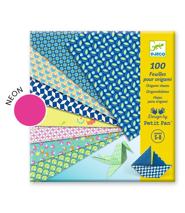 Djeco Origami Sheets Blauw Natsu