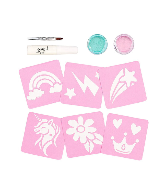 Souza Glitter tattoo set Eenhoorn