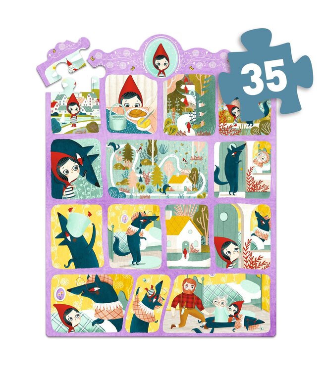 Djeco  Story Puzzel Roodkapje- 35