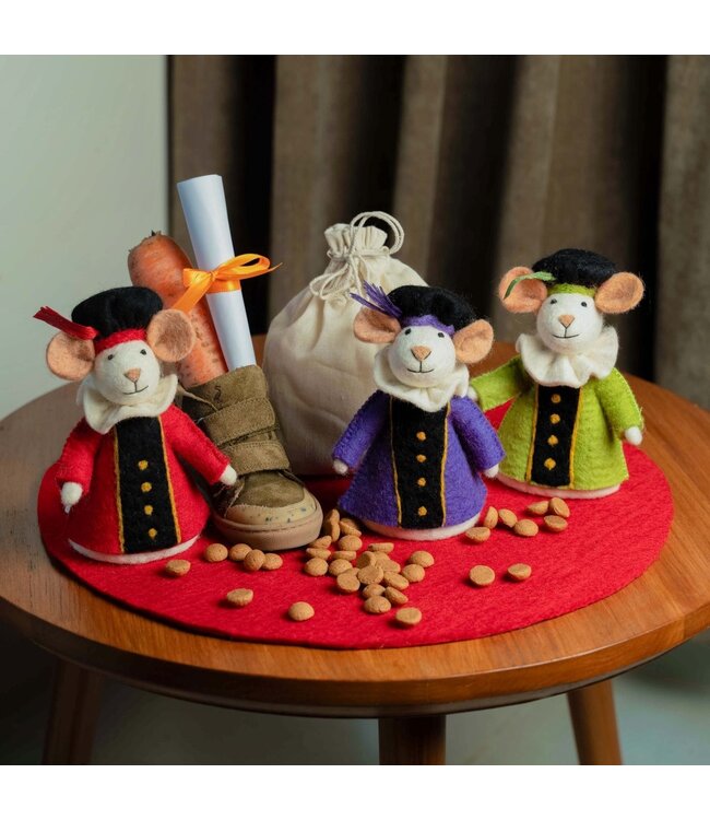 Sjaal met verhaal Pietermuis Rood