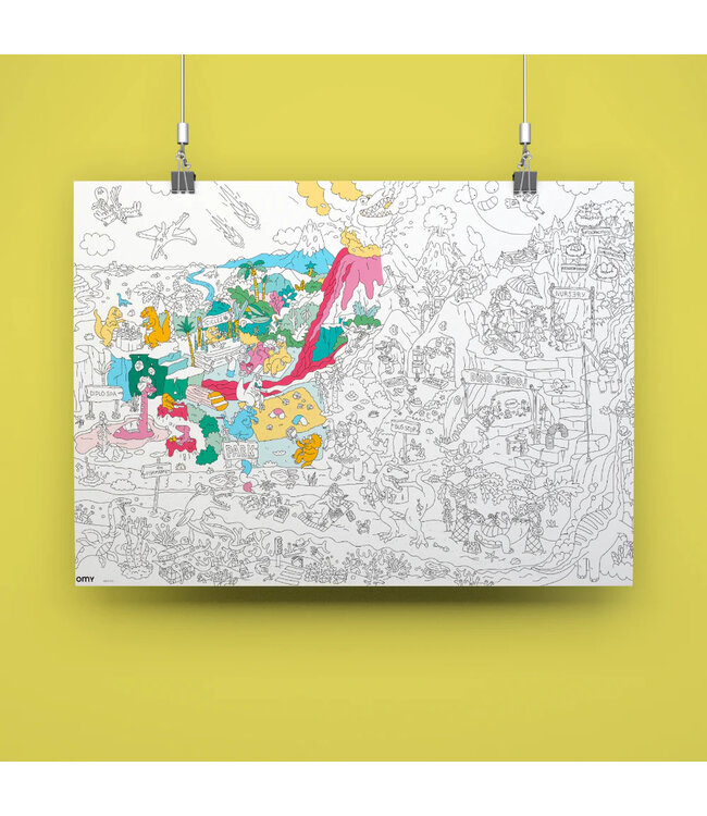 OMY Reuze Kleurplaat Dino