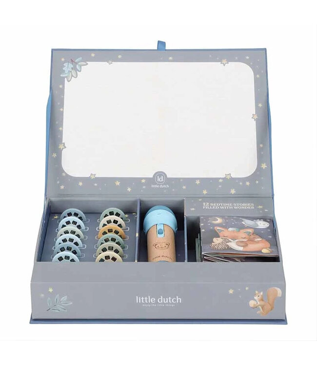Little Dutch Verhalen projector zaklamp - Blauw FSC