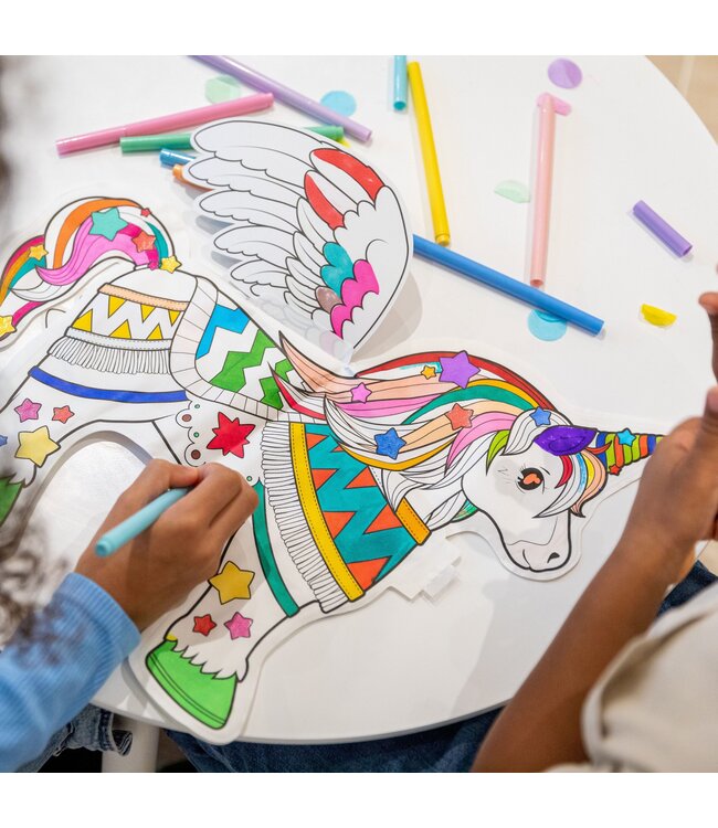 Ara Creative  Eenhoorn Opblaasbare Kleurplaat