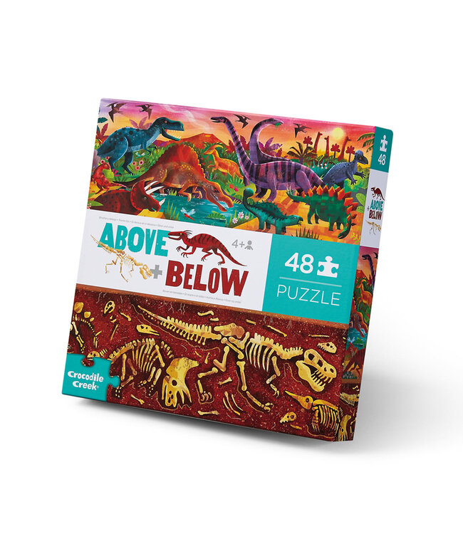 Crocodile Creek Above + Below Puzzel - Dinosaur World 48