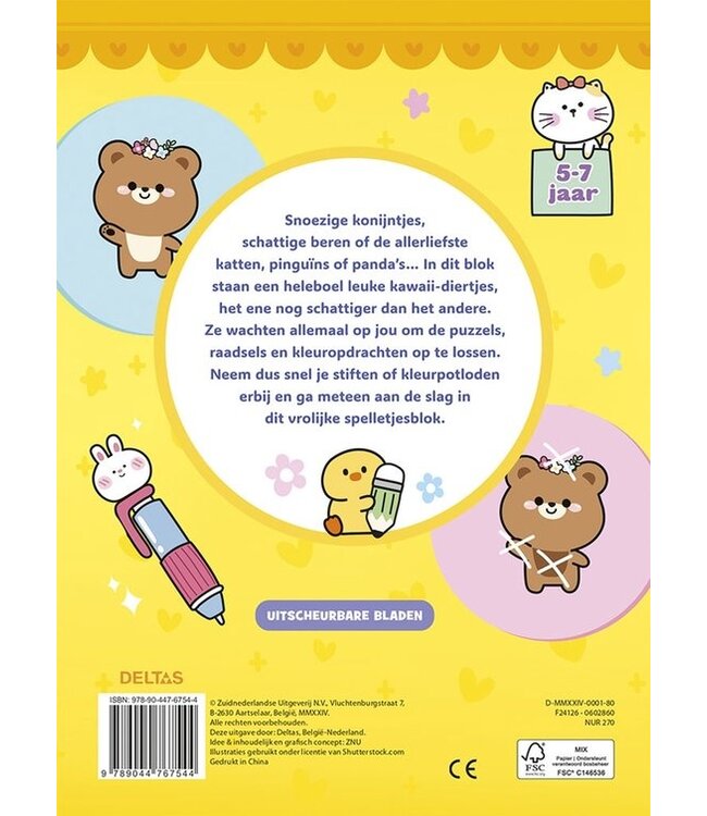 Deltas  I Love Kawaii Spelletjesblok