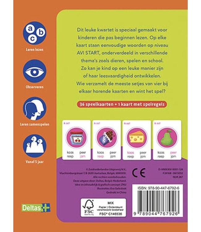 Deltas Kwartet Eerste Woorden Lezen