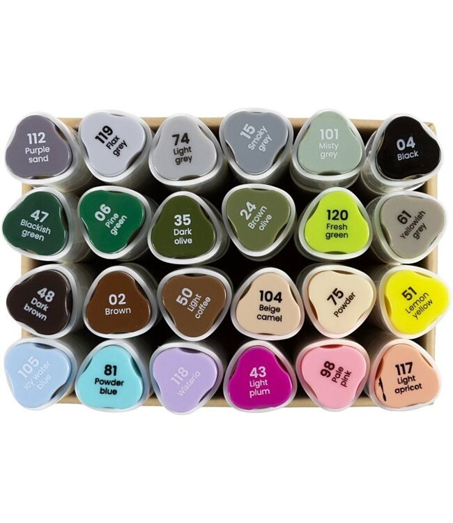 Creative Company Tekenstift - 24 Stuks Pastel