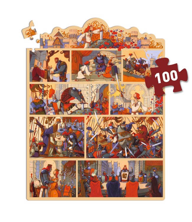 Djeco Story Puzzel Koning Arthur 100
