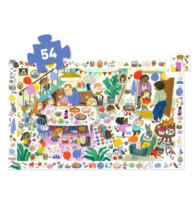 Djeco Puzzel Het Verjaardagsfeestje-54