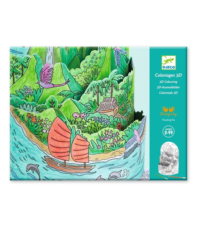 Djeco Kleurplaat 3D Eiland
