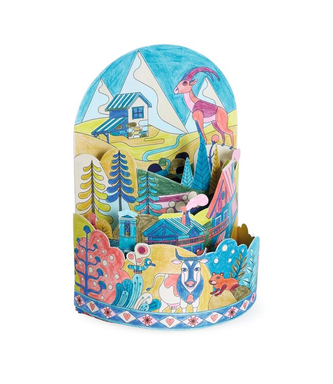 Djeco Kleurplaat 3D Koe