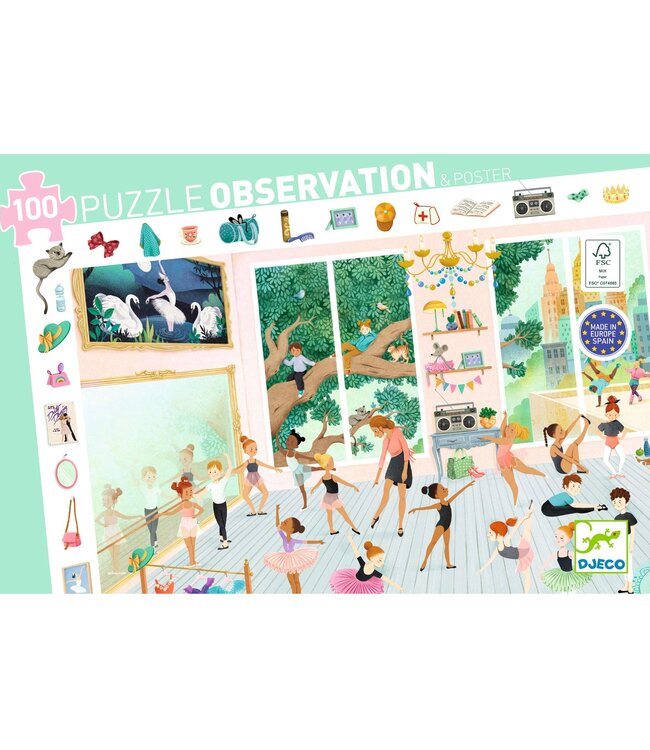 Djeco Puzzel Balletschool-100