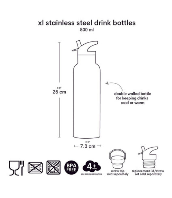 ALLC XL Rvs Drinkfles Flower Garden