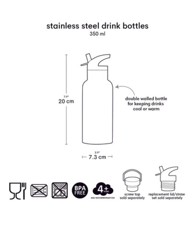 ALLC Rvs Drinkfles Dino