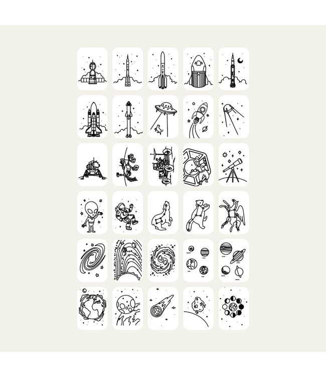 Kidywolf Kidydraw Mini Refill Dino-Galaxy