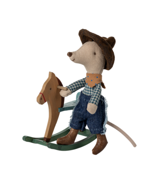 Maileg Cowboymuis Met Schommelpaard