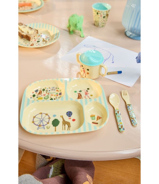 Rice 4-Vaks Bord Kermis Blauw