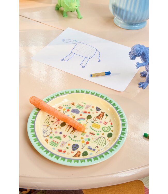 Rice Bord Kermis Blauw