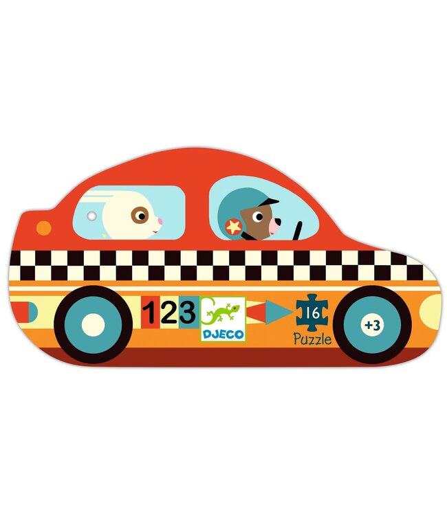 Djeco Puzzel Racewagen-16